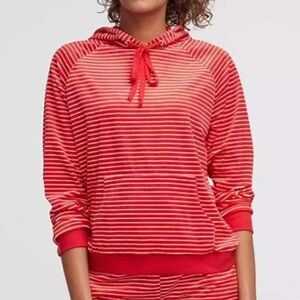 VERA BRADLEY Snow Stripe Polar Velour Pullover Hoodie Size Medium